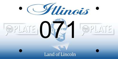 071 Illinois License Plate