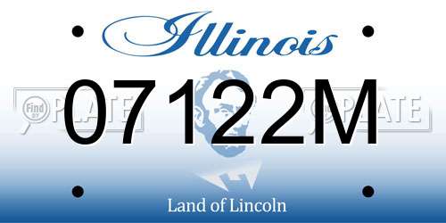 07122M Illinois License Plate