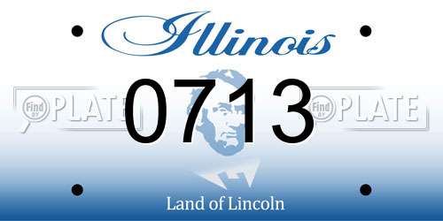 0713 Illinois License Plate