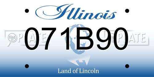 071B90 Illinois License Plate