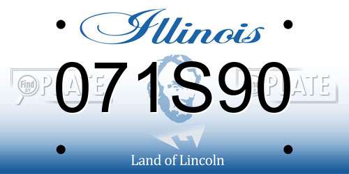 071S90 Illinois License Plate