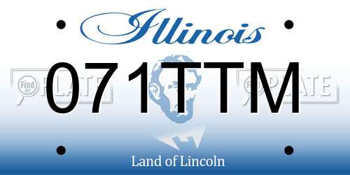 071TTM Illinois License Plate