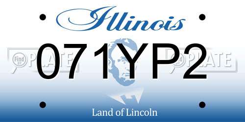 071YP2 Illinois License Plate