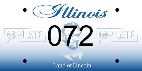 072 Illinois License Plate