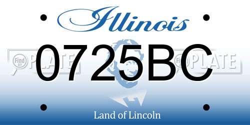 0725BC Illinois License Plate