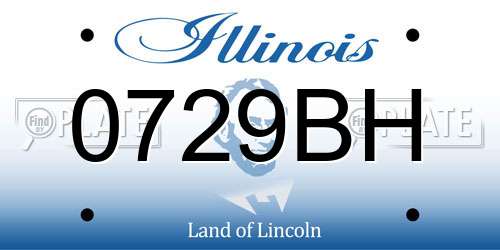 0729BH Illinois License Plate