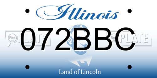 072BBC Illinois License Plate