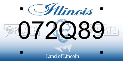 072Q89 Illinois License Plate