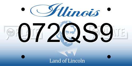 072QS9 Illinois License Plate