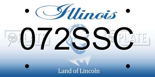 072SSC Illinois License Plate