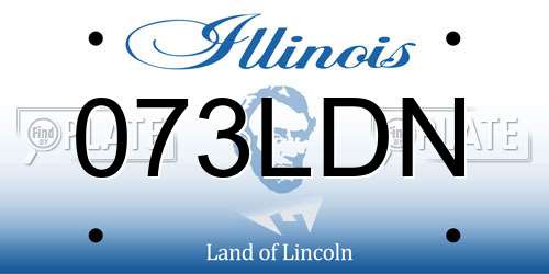 073LDN Illinois License Plate