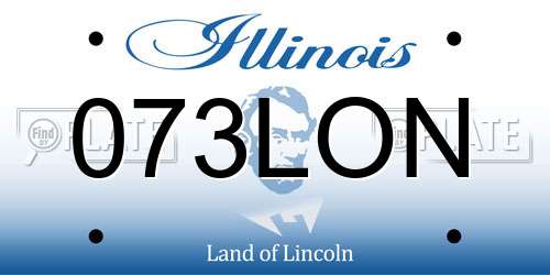 073LON Illinois License Plate