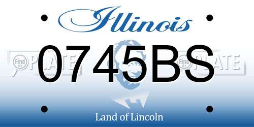 0745BS Illinois License Plate