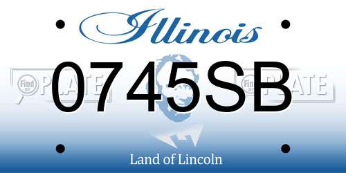 0745SB Illinois License Plate