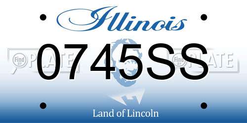 0745SS Illinois License Plate