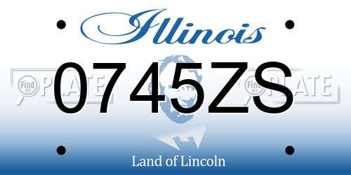 0745ZS Illinois License Plate