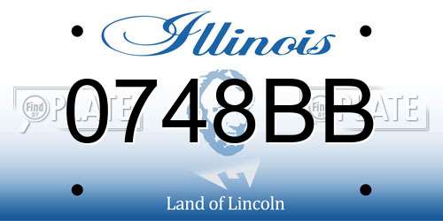 0748BB Illinois License Plate