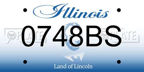 0748BS Illinois License Plate