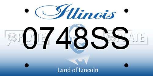 0748SS Illinois License Plate