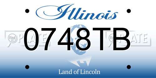 0748TB Illinois License Plate