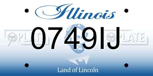 0749IJ Illinois License Plate