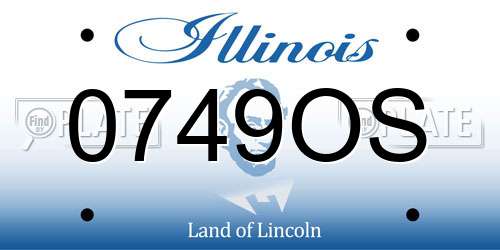 0749OS Illinois License Plate