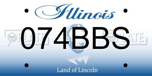 074BBS Illinois License Plate
