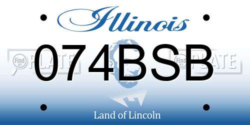 074BSB Illinois License Plate