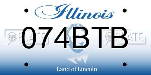074BTB Illinois License Plate
