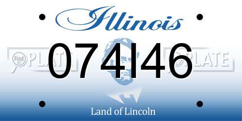 074I46 Illinois License Plate