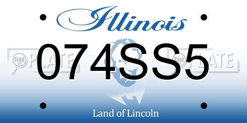 074SS5 Illinois License Plate