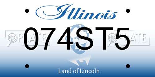 074ST5 Illinois License Plate
