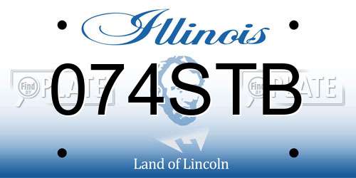 074STB Illinois License Plate