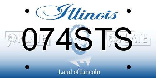 074STS Illinois License Plate
