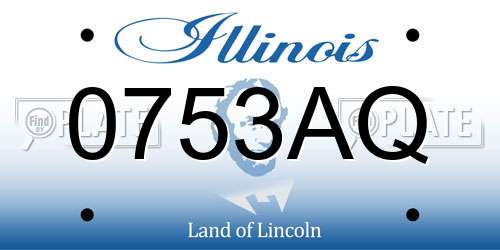 0753AQ Illinois License Plate