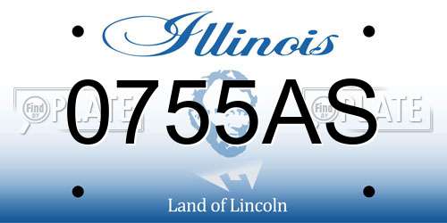 0755AS Illinois License Plate