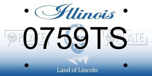 0759TS Illinois License Plate
