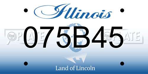 075B45 Illinois License Plate