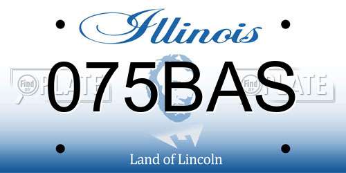 075BAS Illinois License Plate