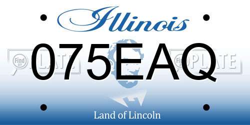 075EAQ Illinois License Plate