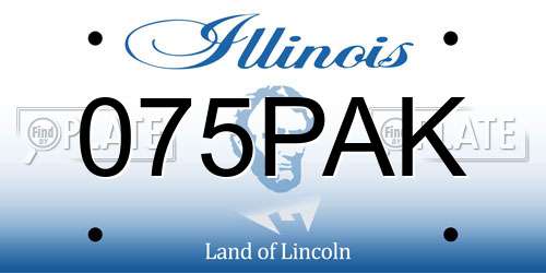 075PAK Illinois License Plate