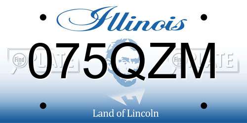 075QZM Illinois License Plate