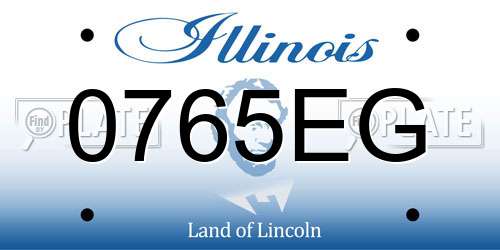 0765EG Illinois License Plate