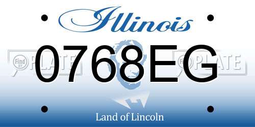 0768EG Illinois License Plate