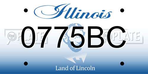 0775BC Illinois License Plate