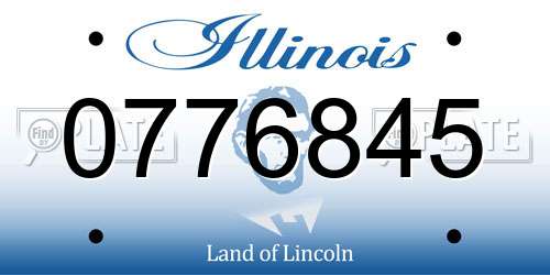 0776845 Illinois License Plate