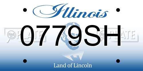 0779SH Illinois License Plate