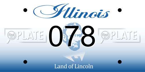 078 Illinois License Plate