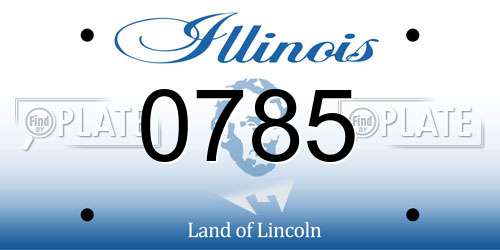 0785 Illinois License Plate