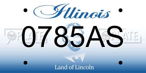 0785AS Illinois License Plate
